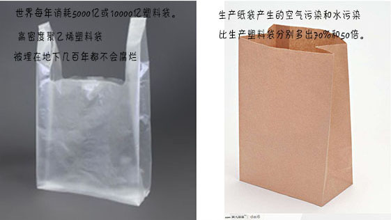 購物袋的選擇？塑料袋or紙袋？