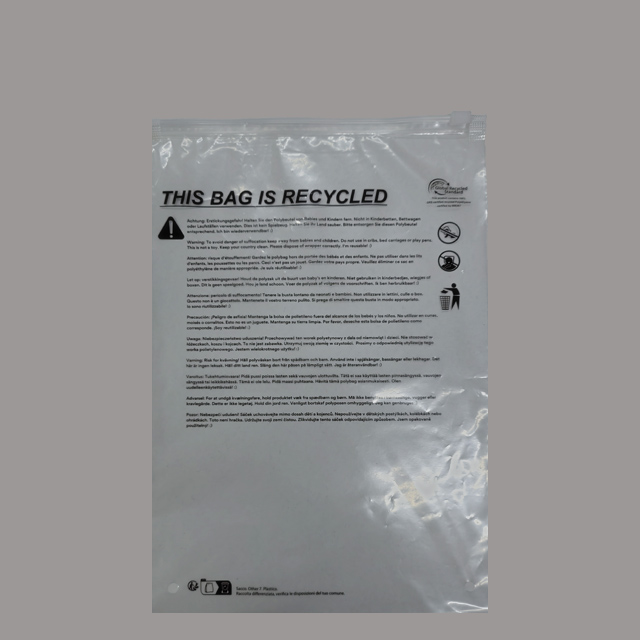 100%recycle塑料拉鏈袋